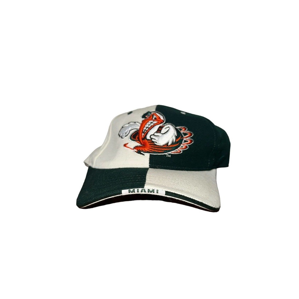 Vintage Miami Hurricanes Sebastian the Ibis Fitted Hat Size 7 by Zephyr
